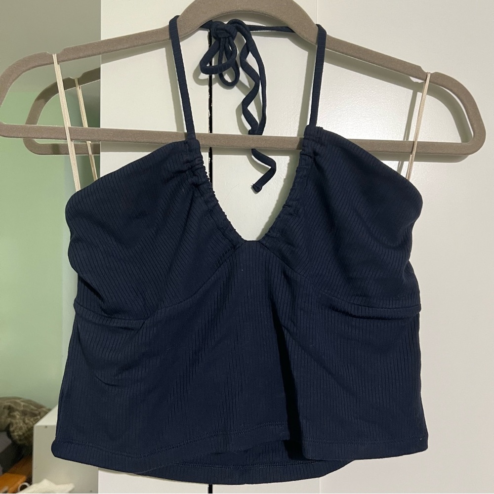 Wilfred Midnight Blue Ribbed Top